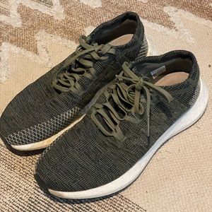 Worn Men’s Adidas boost.